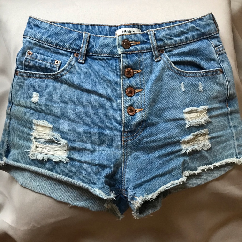 High waisted denim shorts FOREVER 21
